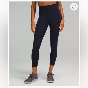 Lululemon Wunder Train High-Rise Tight 25" Size 14 Navy Blue